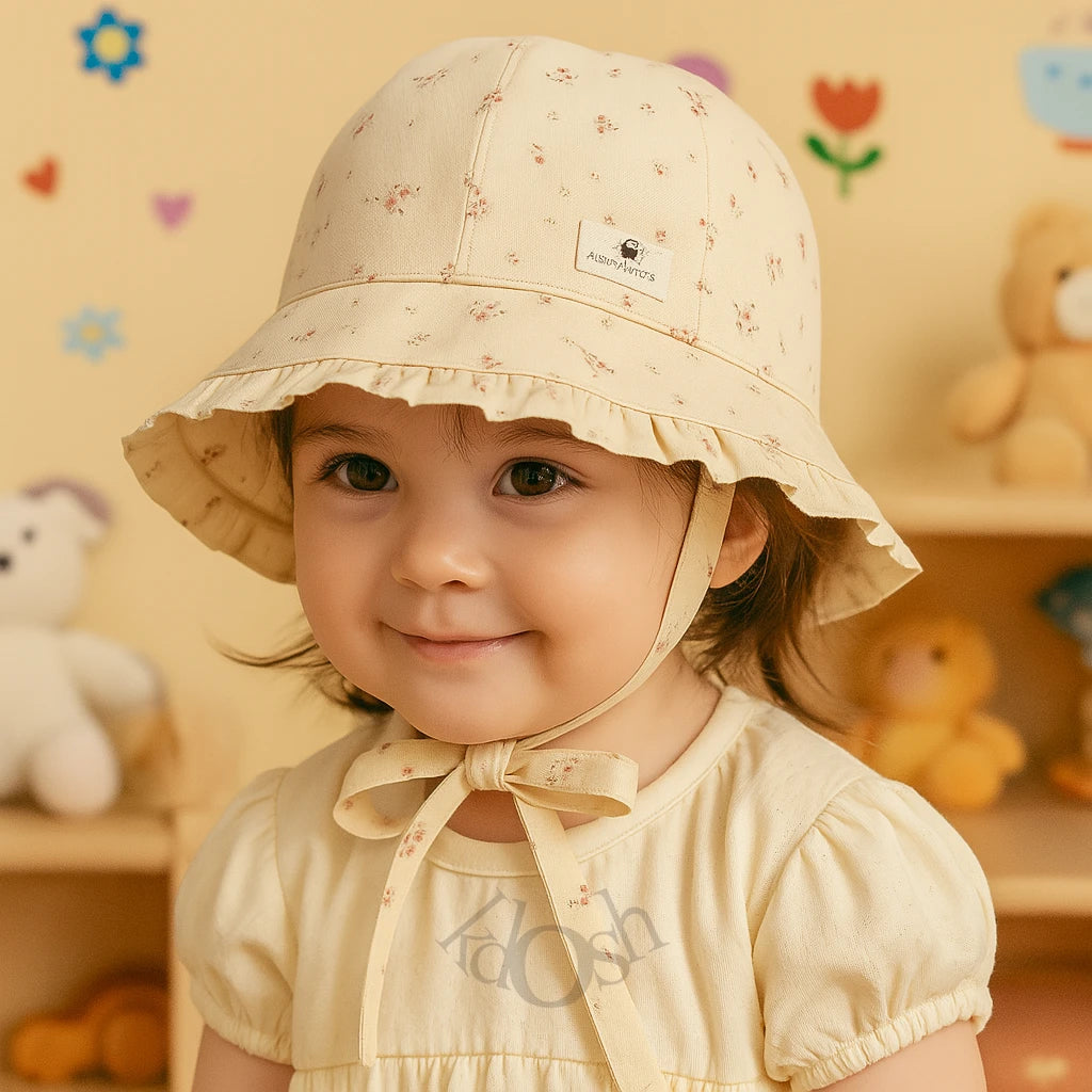 Sombrero de Niña con Estampado Floral 👒
