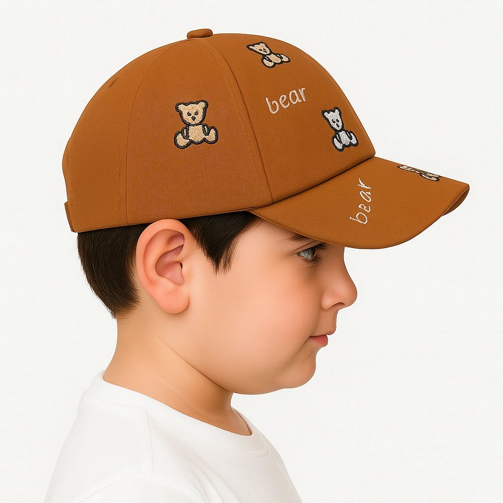 Gorra Infantil “Bear” con Bordados – Estilo y Diversión 🐻