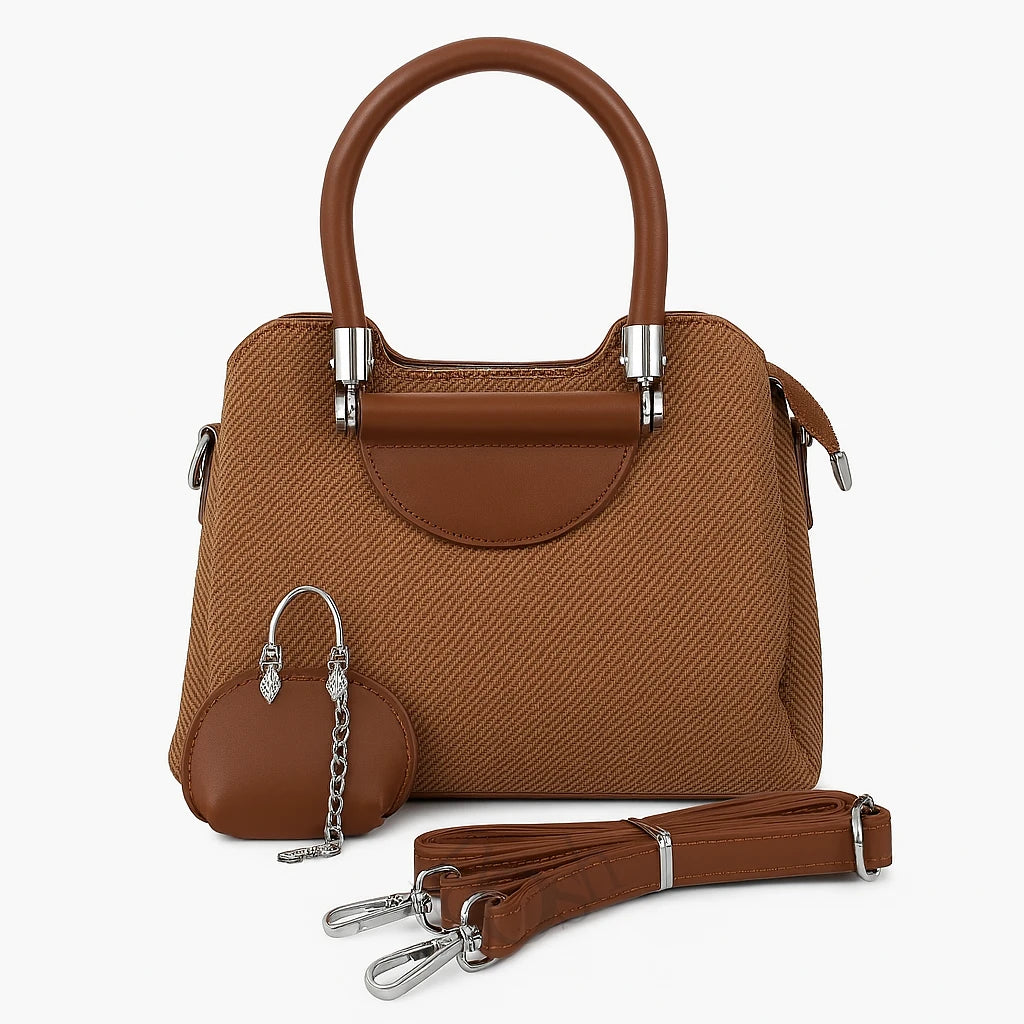 Cartera Texturizada con Llavero Chic
