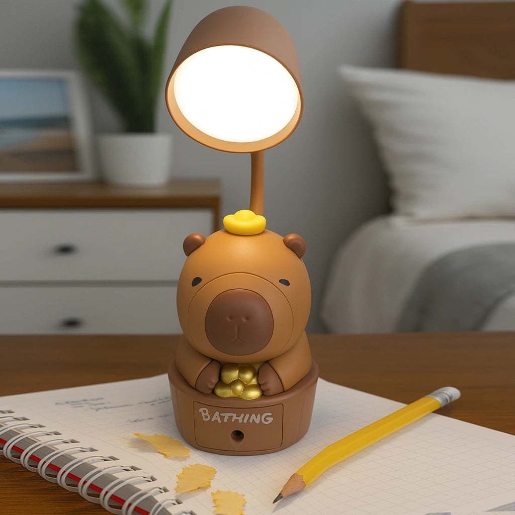 Lámpara Nocturna con Tajador – Inspiración Capibara