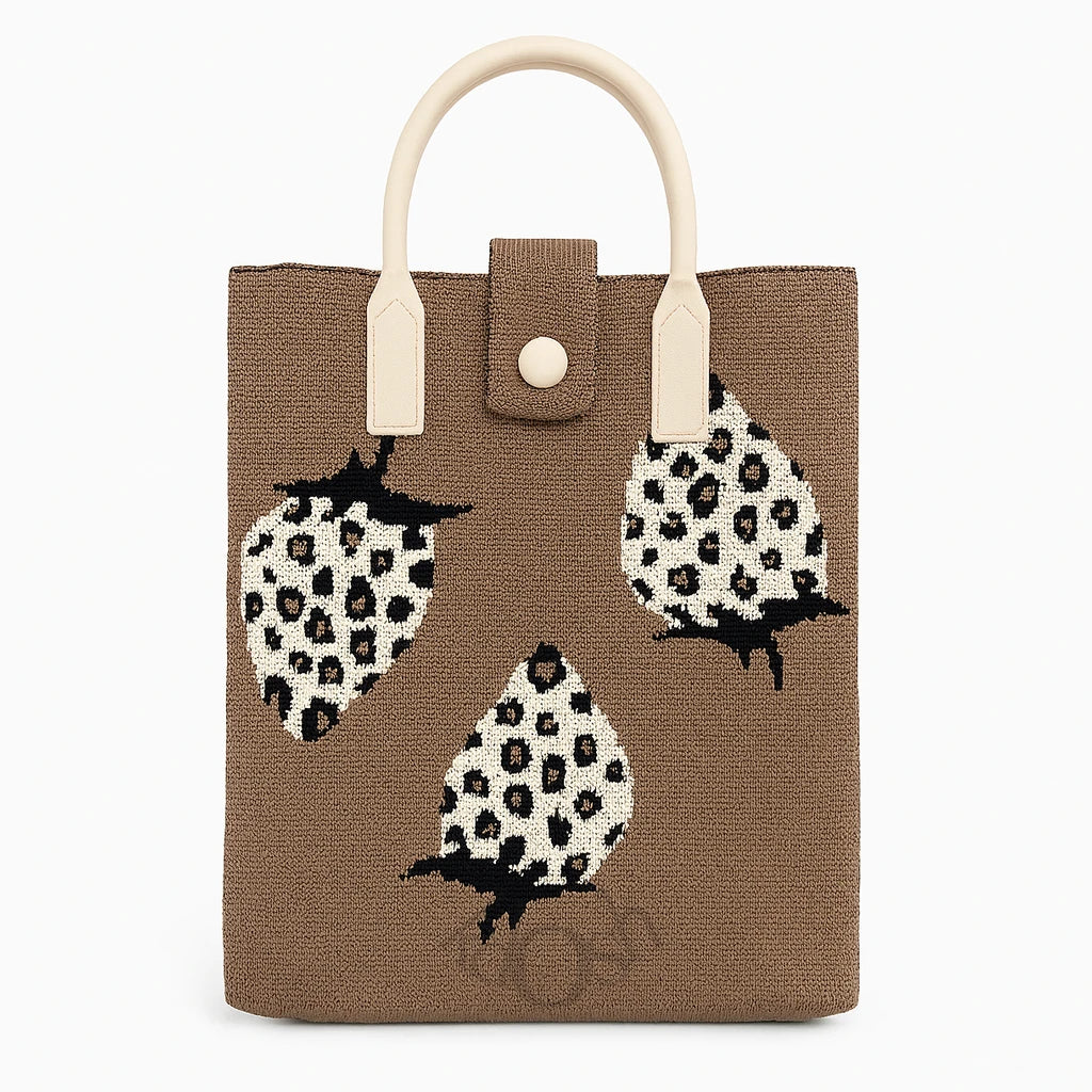 Bolso Tejido Artístico 2 en 1 con Estampado Moderno