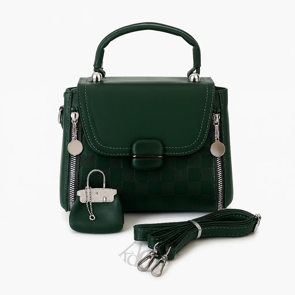 Cartera de Dama con Cierres Decorativos – Estilo Sofisticado y Urbano