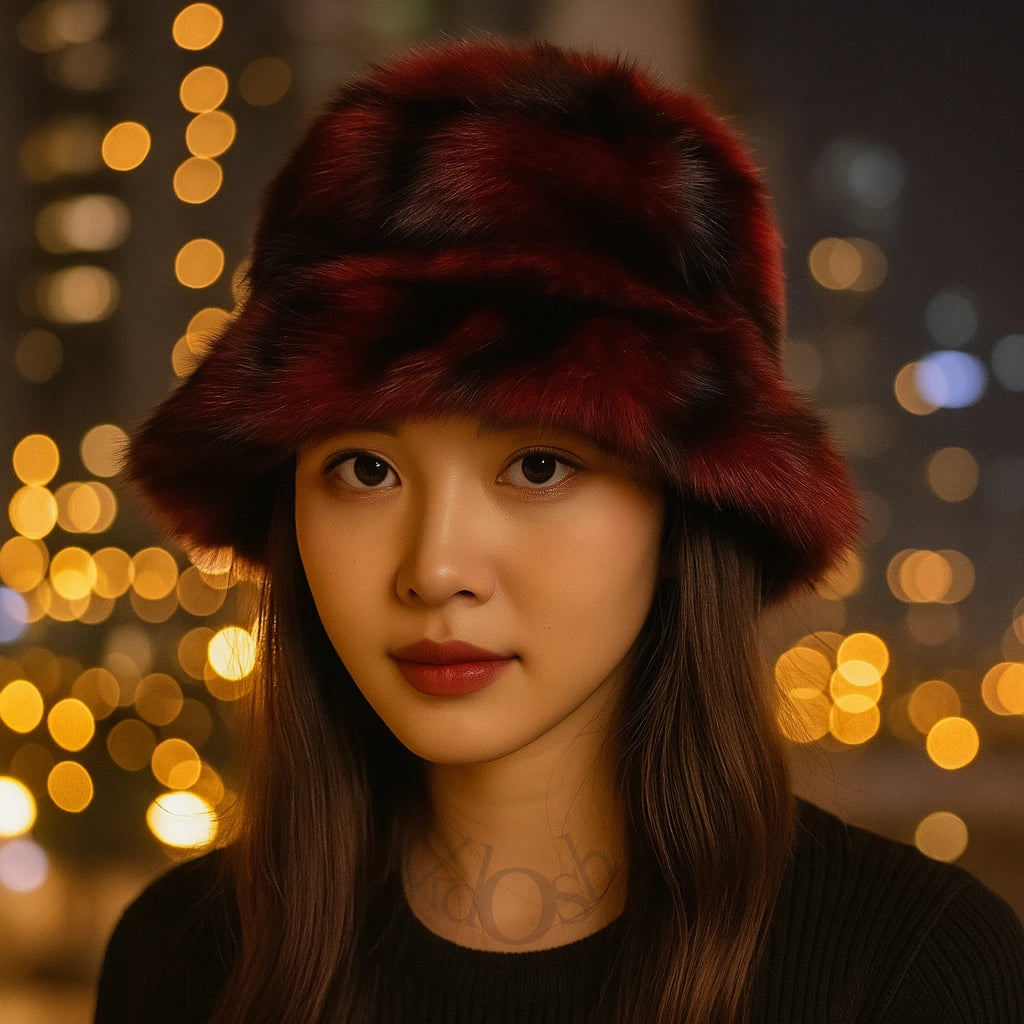 Sombrero de Piel Sintética para Mujer – Glamour y Calidez