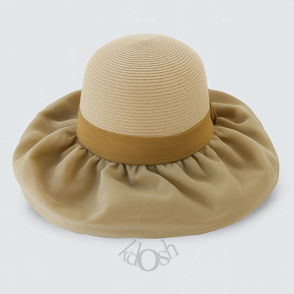 Sombrero Tejido con Gran Lazo Posterior – Estilo Romántico y Elegante
