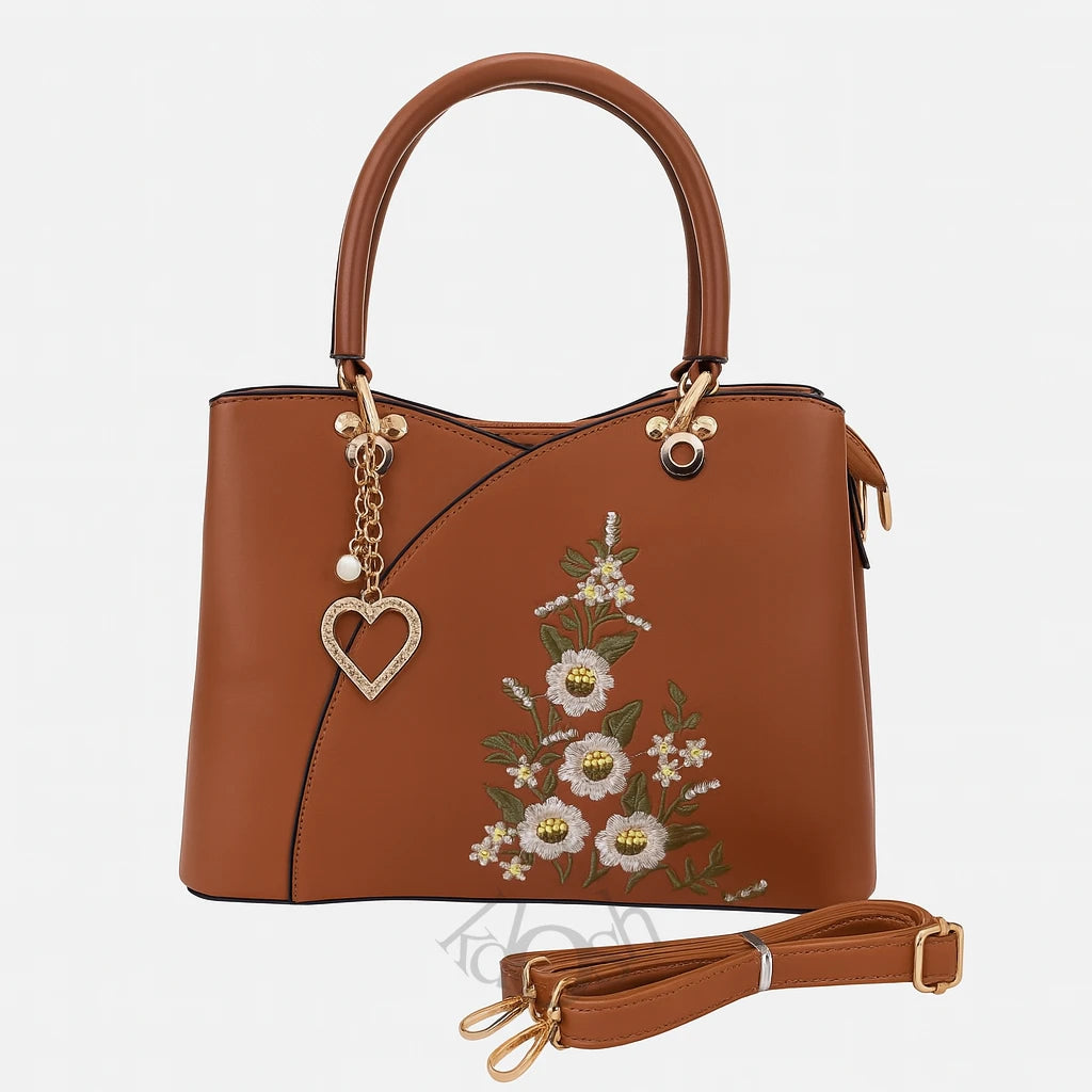 Cartera Casual Bordada con Llavero – Elegancia Femenina