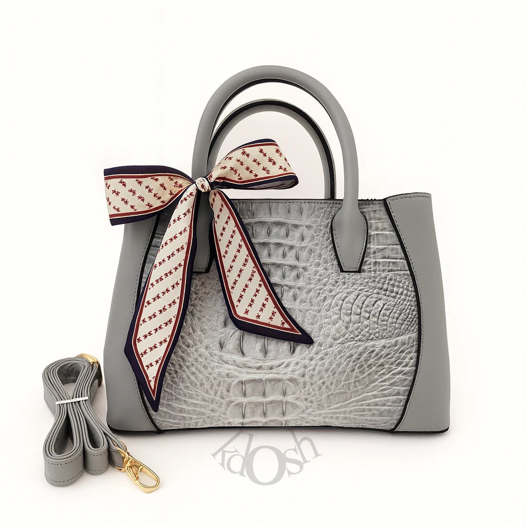Cartera Con Patrón Cocodrilo – Sofisticación En Cada Detalle