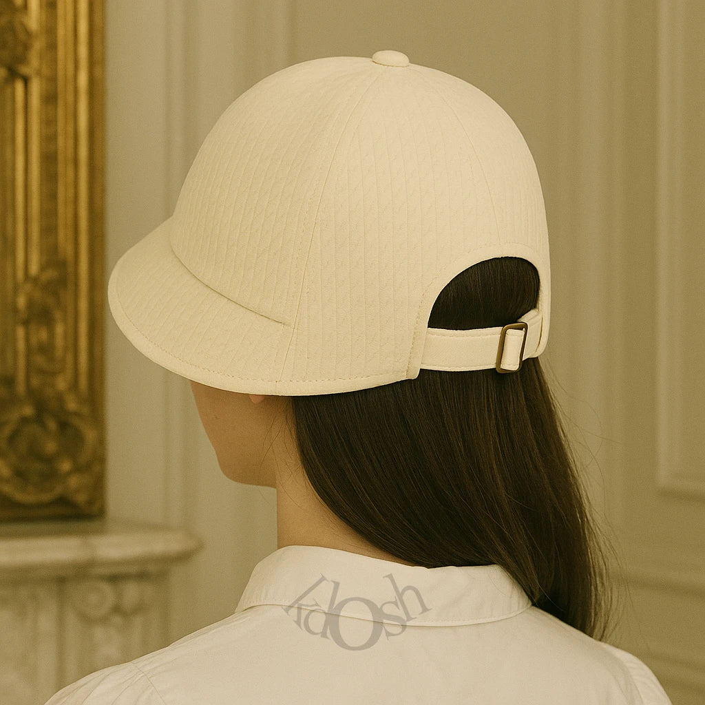 Gorra de Punto Elegante para Mujer con Visera y Ajuste Trasero