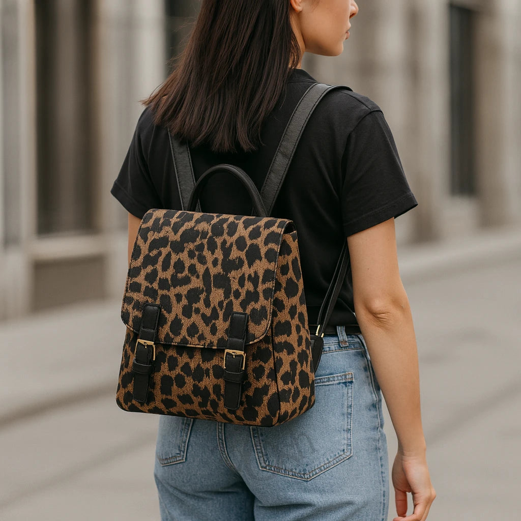 Mochila Animal Print Leopardo – Estilo Salvaje y Urbano