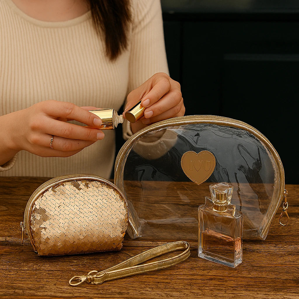 Set de Neceseres 2 en 1 | Brillo, Estilo y Comodidad 👜💖