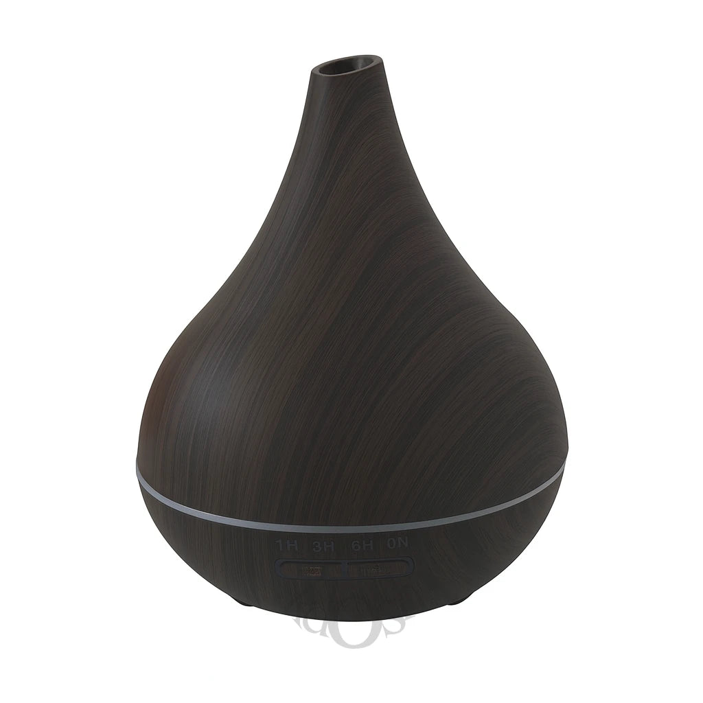 Humidificador con Temporizador y Luces LED Multicolor – Diseño Efecto Madera