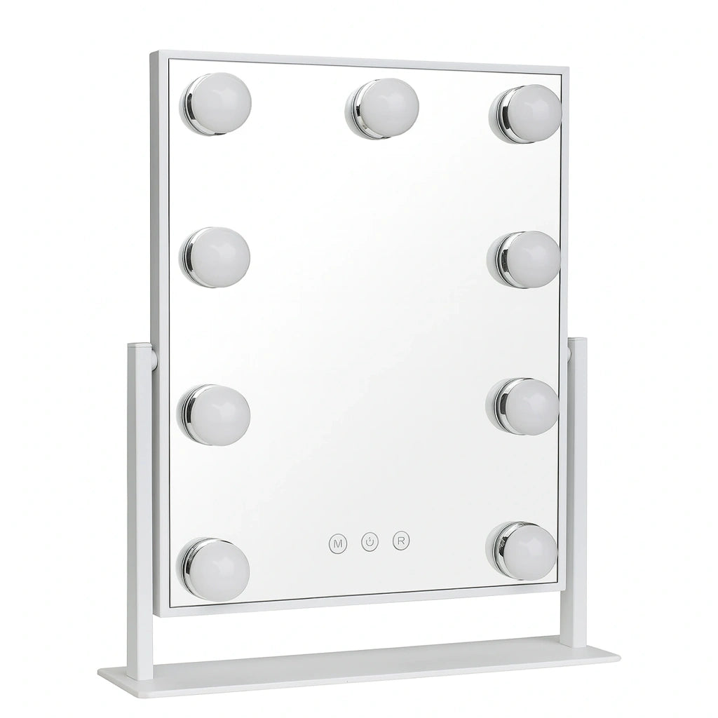 ESPEJO DE MESA GIRATORIO CON LUZ LED