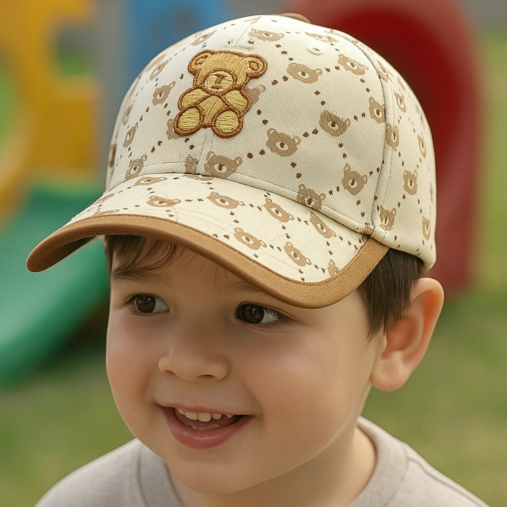 Gorras Infantiles con Osito Bordado – Modelos Divertidos y Frescos 🐻