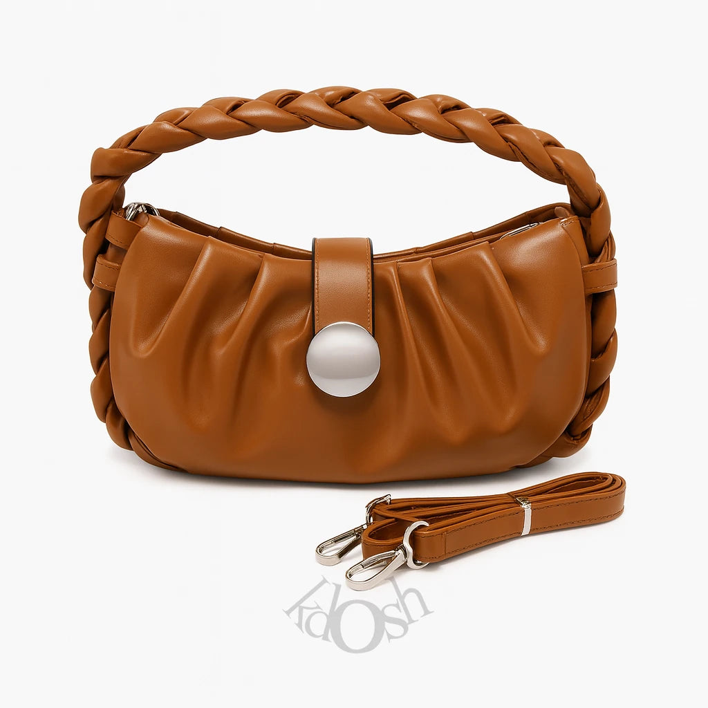 CARTERA CON ASA TRENZADA – ESTILO MODERNO Y ELEGANTE