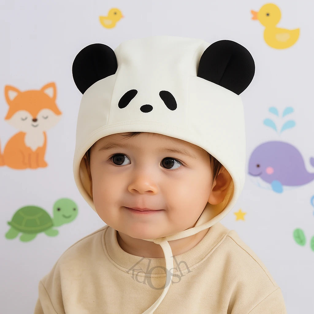 Gorro de Bebé de Algodón con Divertidos Diseños de Animalitos