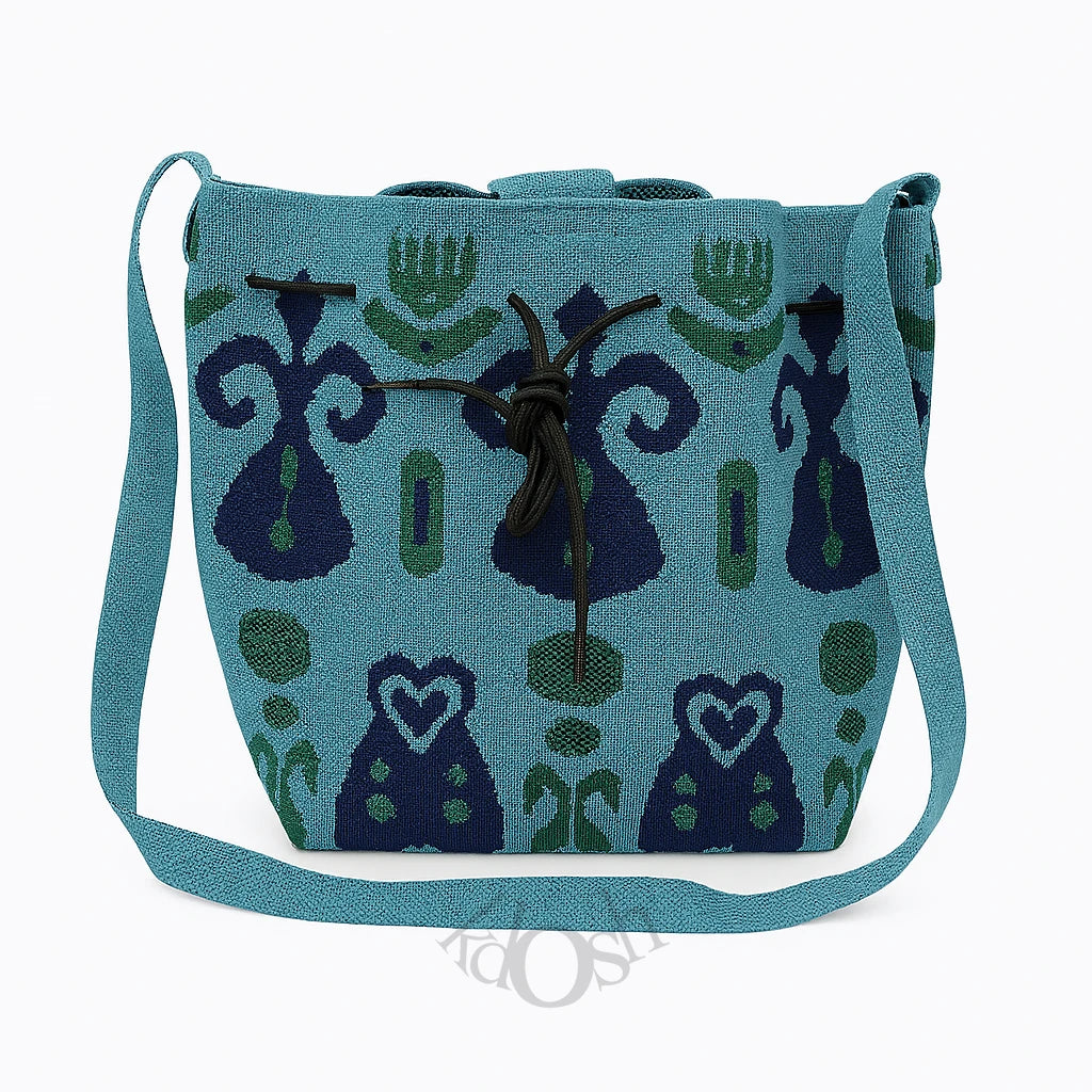Bolso Tejido con Estampado – Casual y Versátil