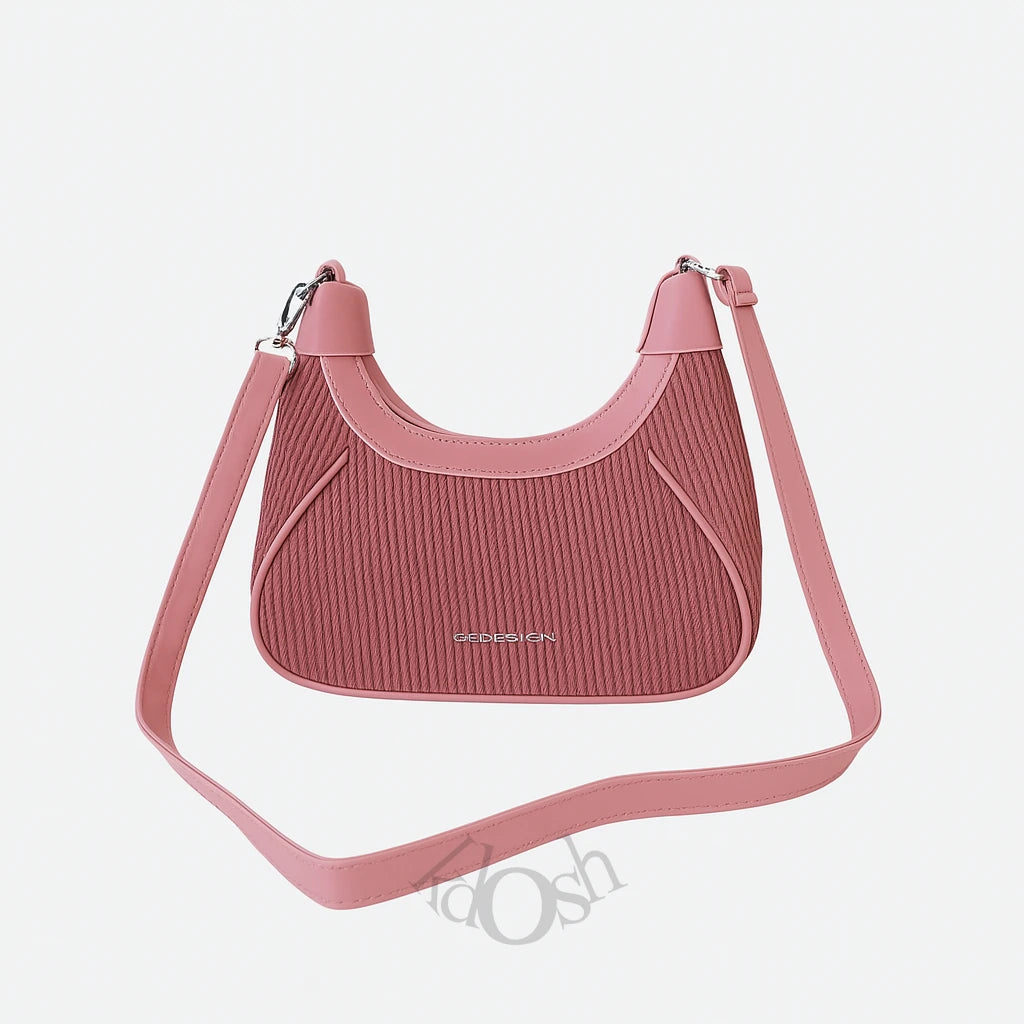 Cartera Tipo Media Luna Texturizada – Minimalismo Chic
