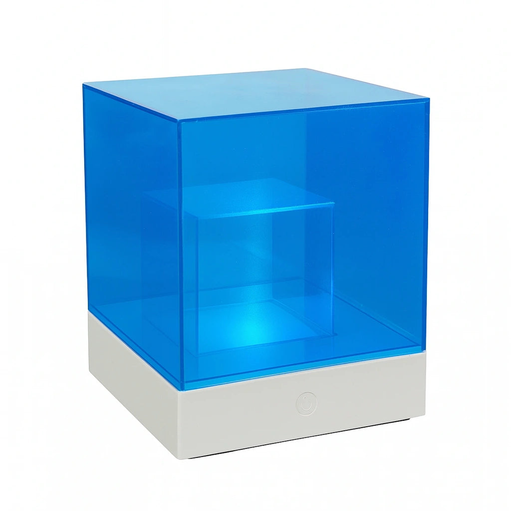 LÁMPARA DE MESA MULTICOLOR CÚBICA
