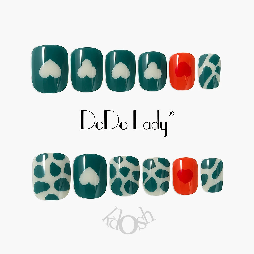 Uñas Postizas para Pies con Efecto Gel – Diseños Pintados y Brillantes (12 Piezas)