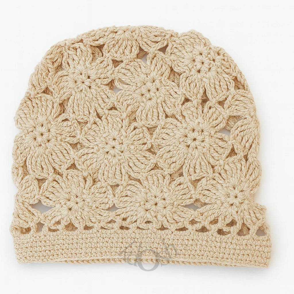 Gorro de Punto para Mujer con Elegante Diseño Floral