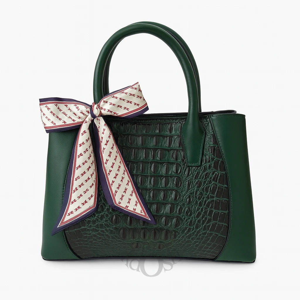 Cartera Con Patrón Cocodrilo – Sofisticación En Cada Detalle