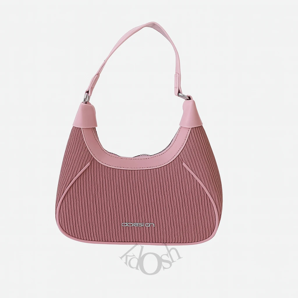 Cartera Tipo Media Luna Texturizada – Minimalismo Chic
