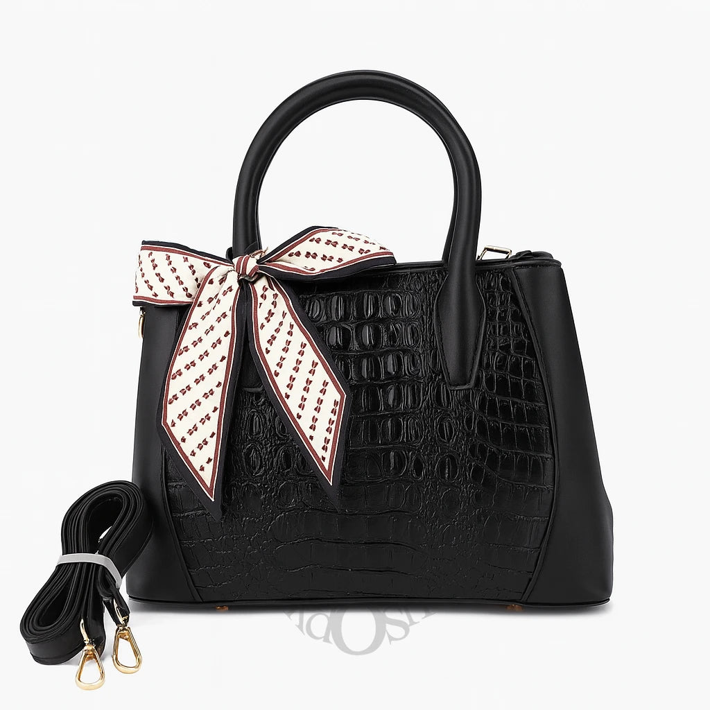 Cartera Con Patrón Cocodrilo – Sofisticación En Cada Detalle