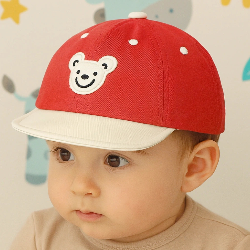 Gorra Infantil con Bordado de Osito – Comodidad y Ternura
