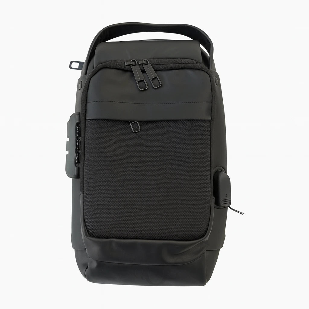 Morral masculino con puerto USB y candado – seguridad y estilo en uno
