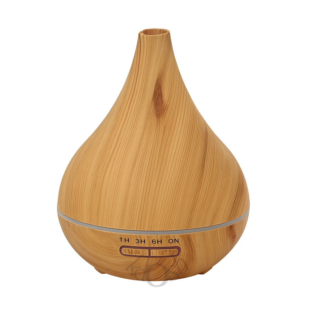 Humidificador con Temporizador y Luces LED Multicolor – Diseño Efecto Madera
