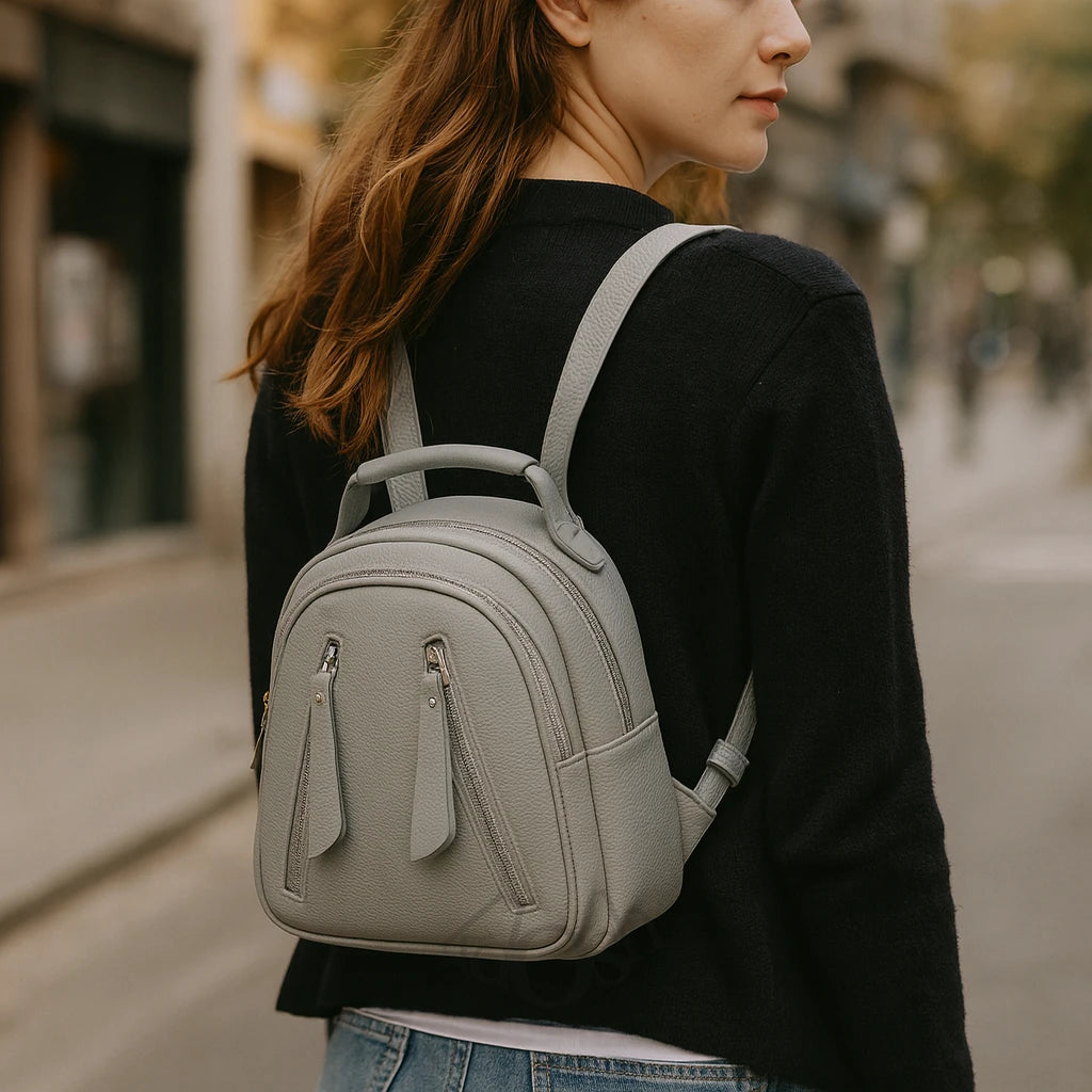 Mochila de cuero sintético – estilo moderno, chic y funcional 🎒