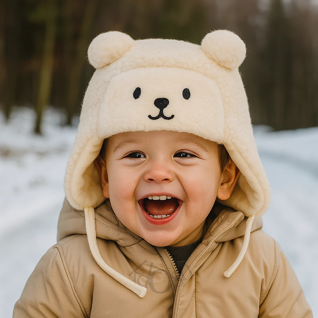 GORRO INFANTIL DE INVIERNO CON PELUCHE