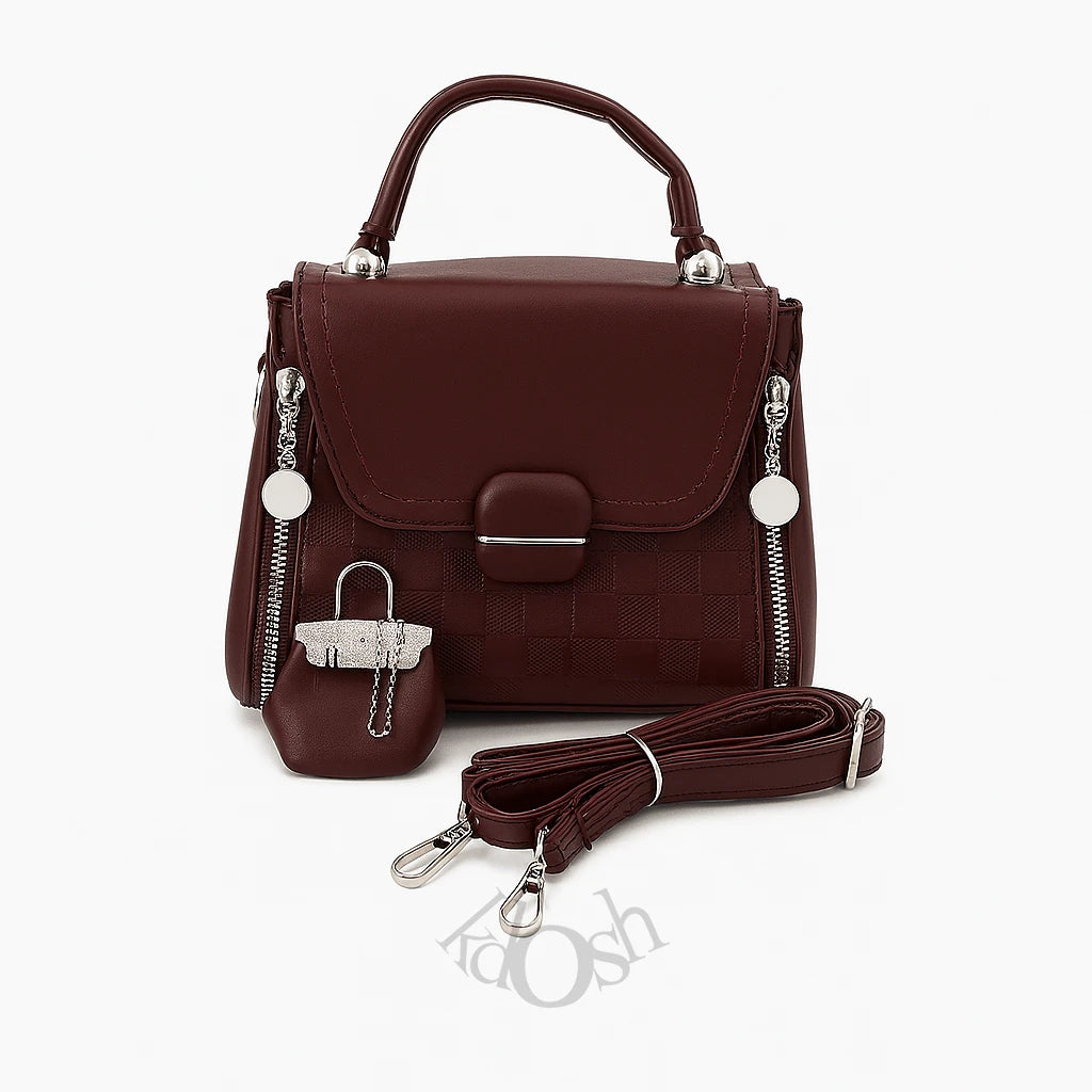 Cartera de Dama con Cierres Decorativos – Estilo Sofisticado y Urbano