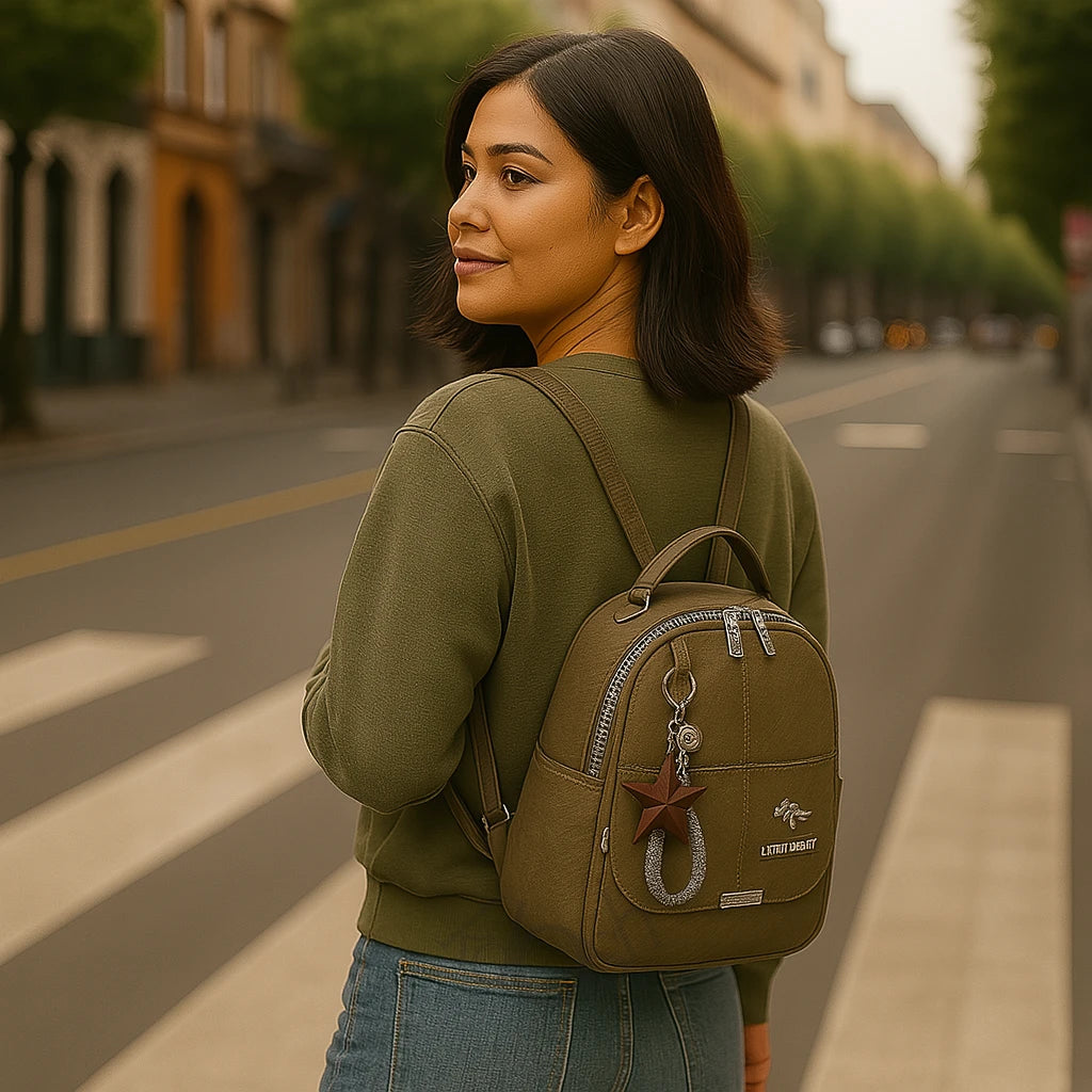 Mochila 3 en 1 con Llavero Decorativo – Práctica y Moderna