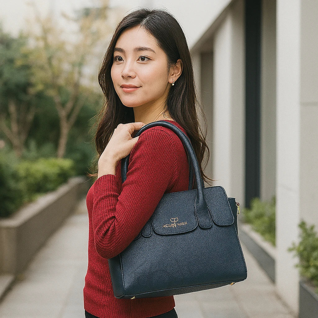 Cartera Clásica de Mujer en Color Sólido – Elegancia Atemporal