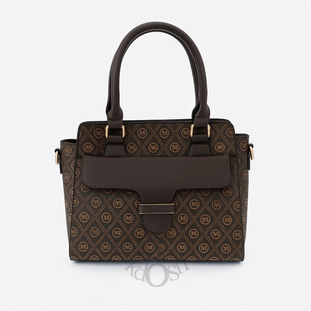 Cartera Estampada con Solapa Frontal – Elegancia Clásica