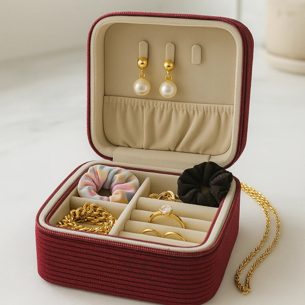 Cofre Joyero de Pana – Organización y Estilo Elegante 💍