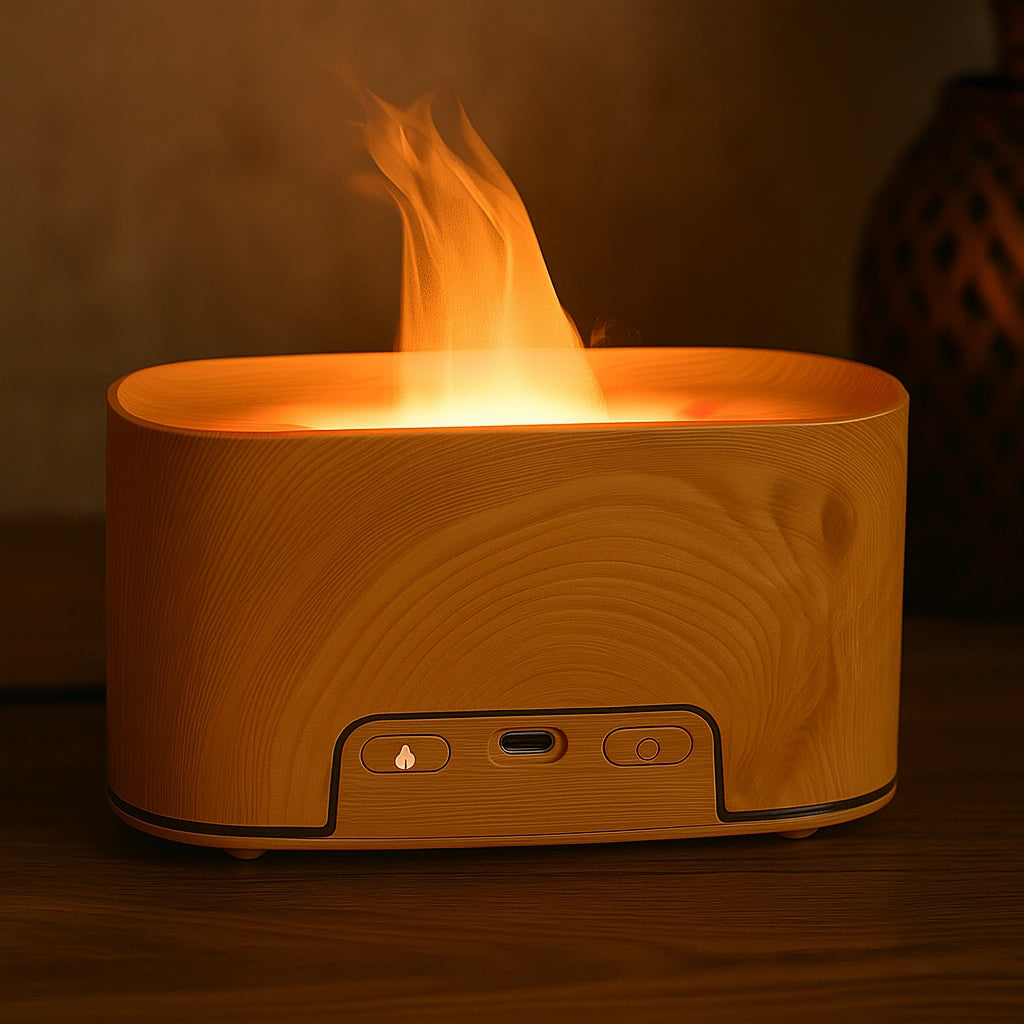 HUMIDIFICADOR DIFUSOR CON LLAMA SIMULADA