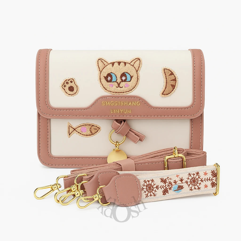 Morral Kawaii con Bordados – Estilo Hawái