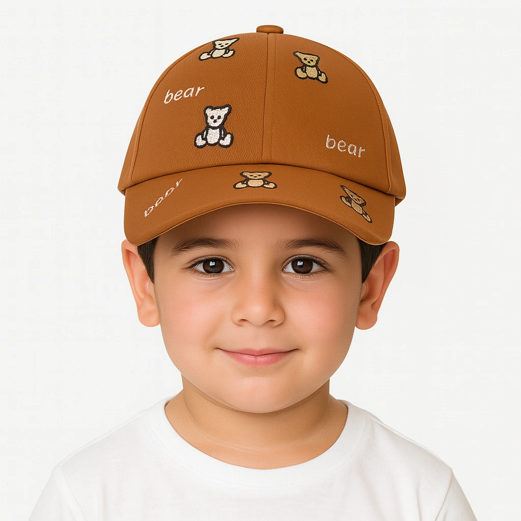 Gorra Infantil “Bear” con Bordados – Estilo y Diversión 🐻