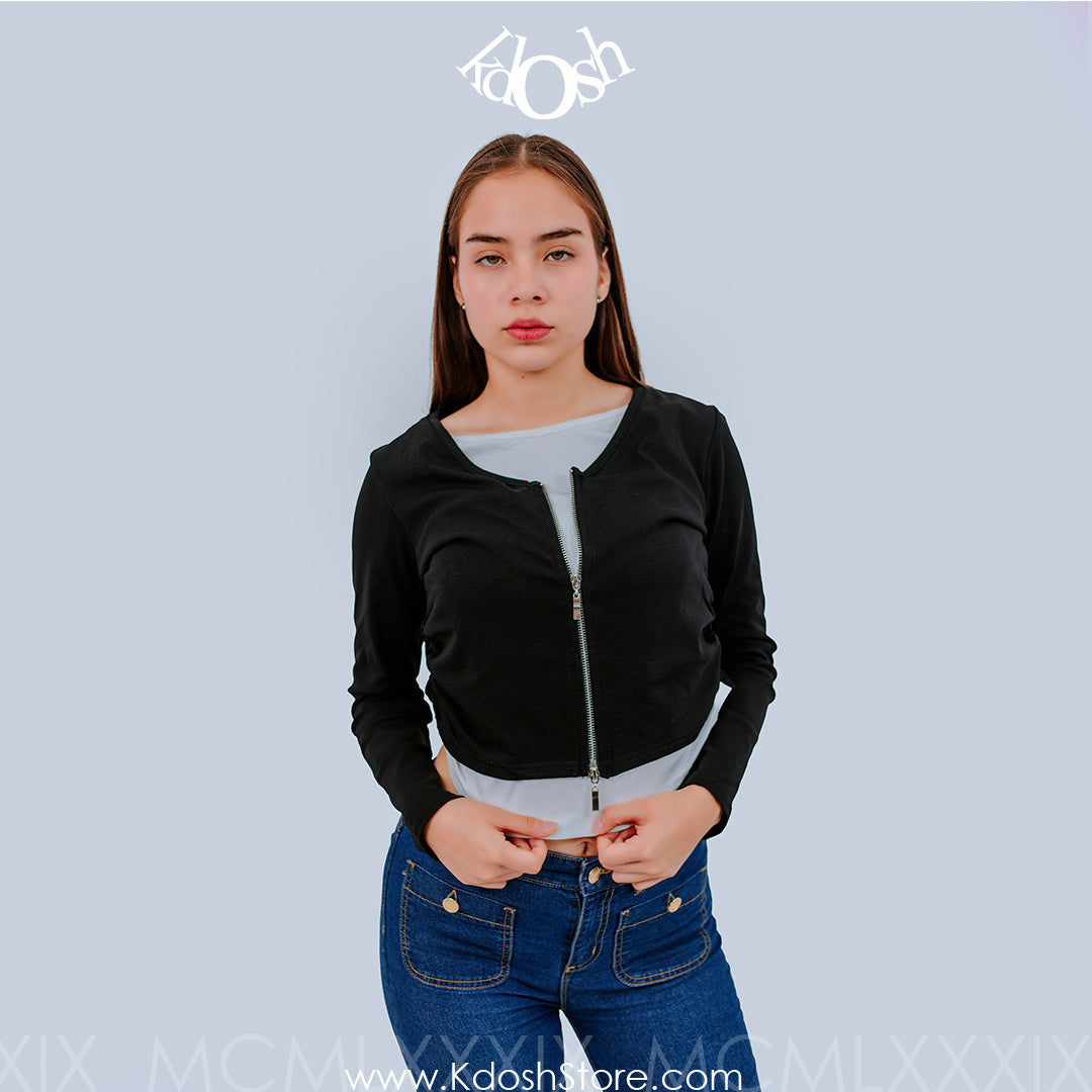 Chaqueta con Cremallera – Estilo Casual y Confort